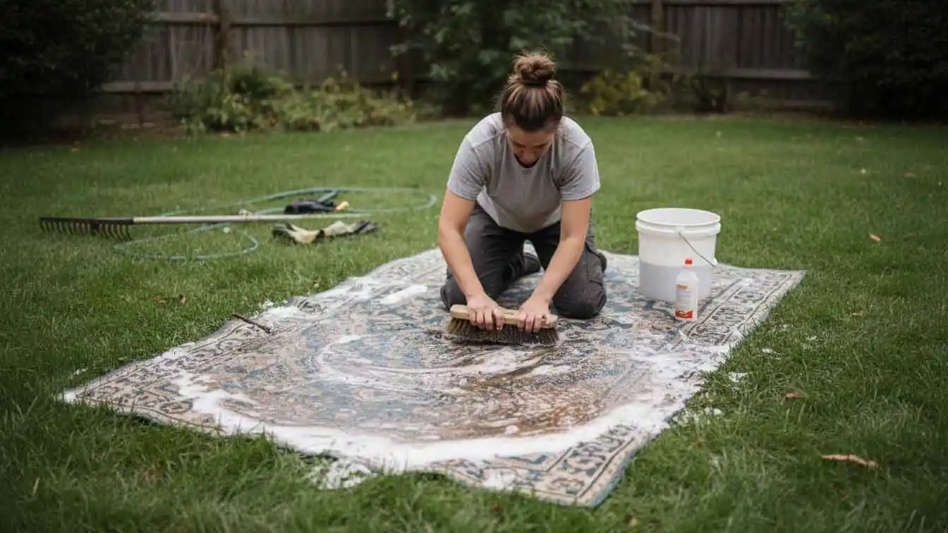 4. How To Clean An Outdoor Rug So It Looks Like New Again—No Matter How Dirty It Is