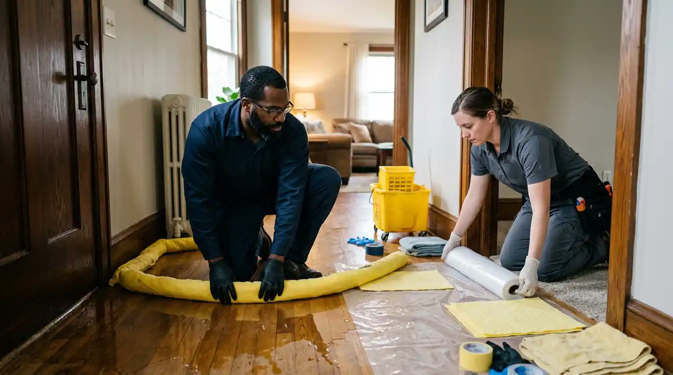 8. How do professionals stop water from spreading