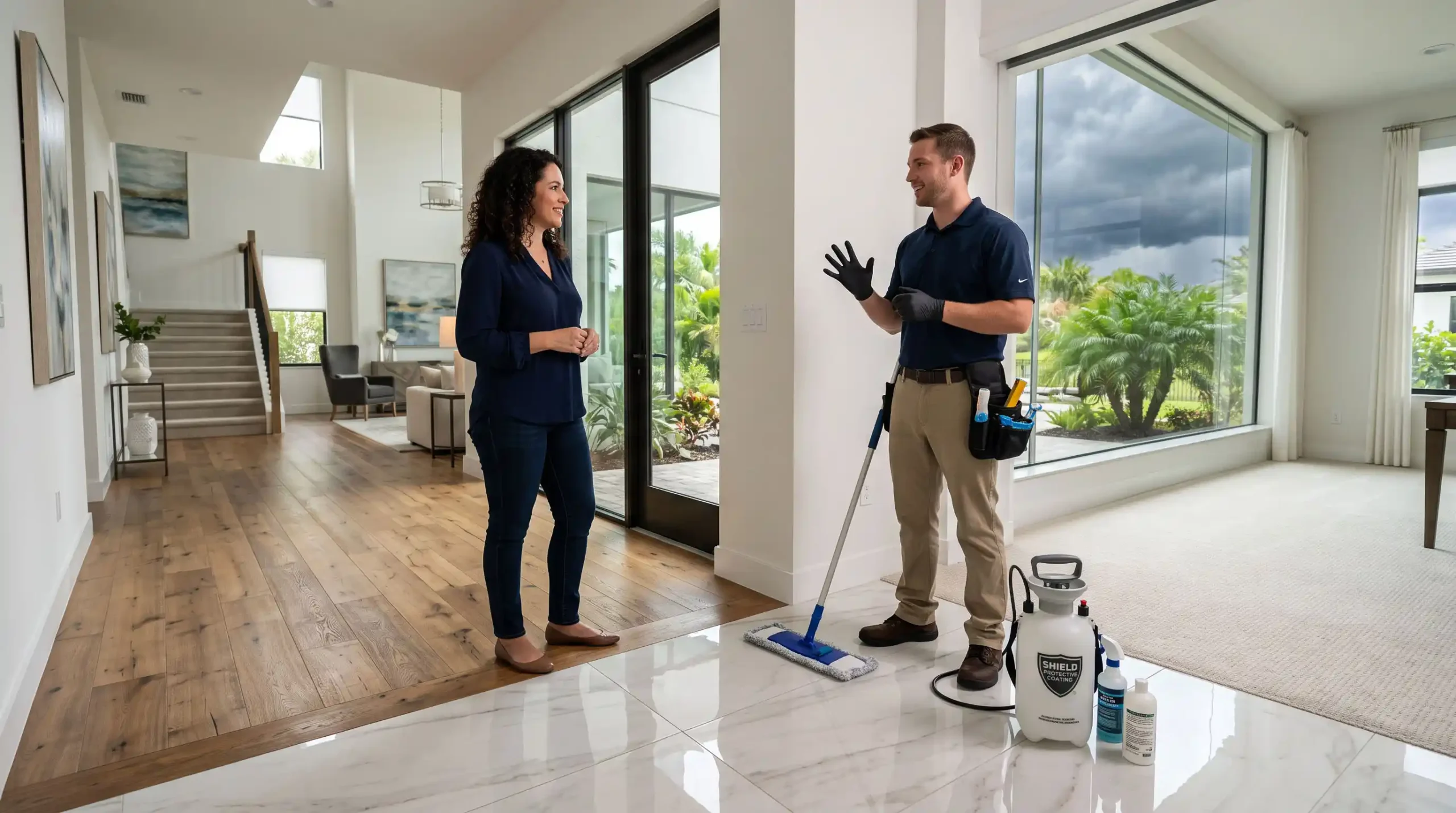 How To Prep Tile, Hardwood, And Carpeted Floors Before Florida’s Daily Storm Pattern Starts